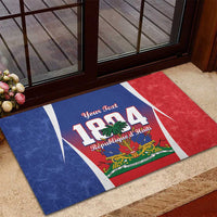 Personalized Haiti 1804 Rubber Doormat Happy Ayiti Independence Day LT14
