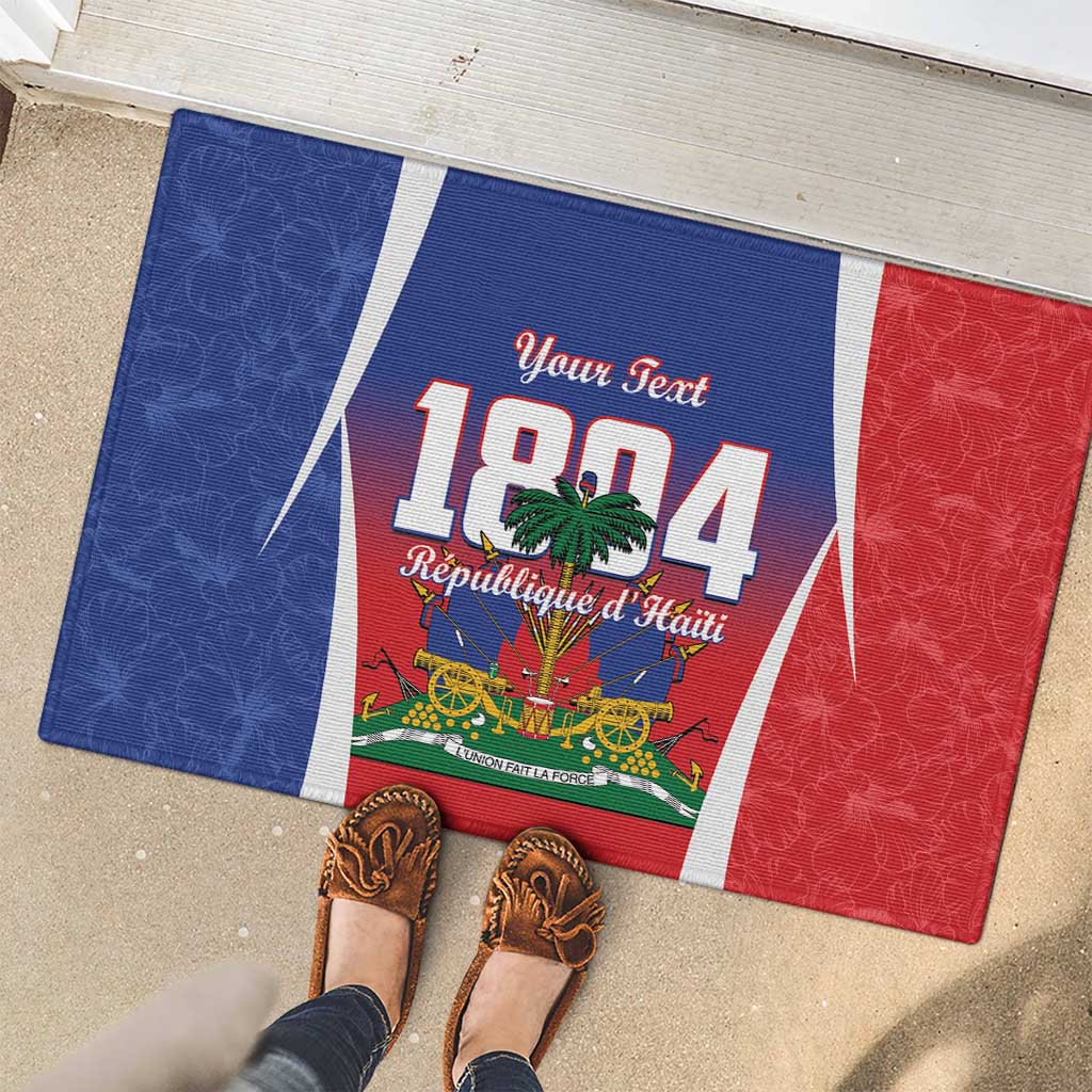 Personalized Haiti 1804 Rubber Doormat Happy Ayiti Independence Day LT14