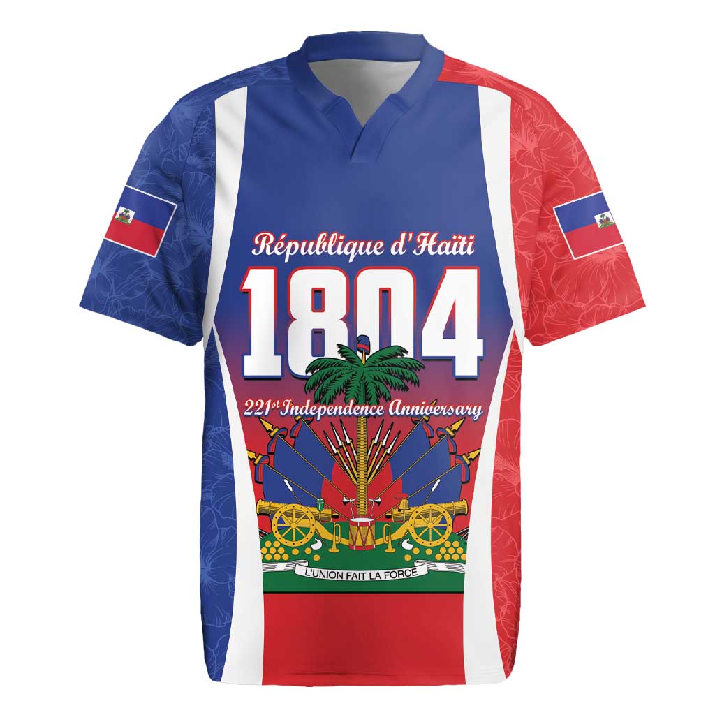 Personalized Haiti 1804 Rugby Jersey Happy 221st Independence Anniversary - Wonder Print Shop