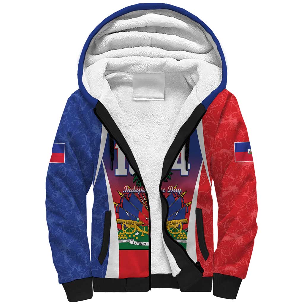 Personalized Haiti 1804 Sherpa Hoodie Happy Ayiti Independence Day LT14