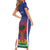 Personalized Haiti 1804 Short Sleeve Bodycon Dress Happy 221st Independence Anniversary - Wonder Print Shop
