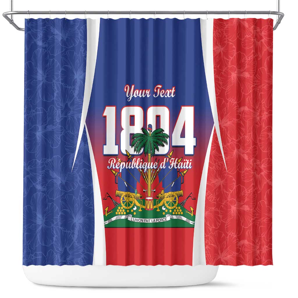 Personalized Haiti 1804 Shower Curtain Happy 221st Independence Anniversary