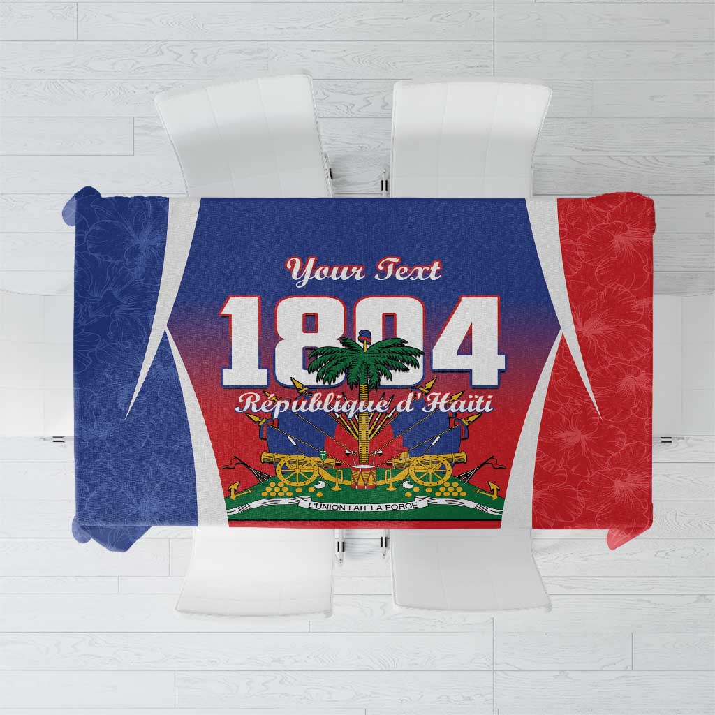 Personalized Haiti 1804 Tablecloth Happy 221st Independence Anniversary - Wonder Print Shop