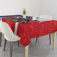 Personalized Haiti 1804 Tablecloth Happy 221st Independence Anniversary - Wonder Print Shop