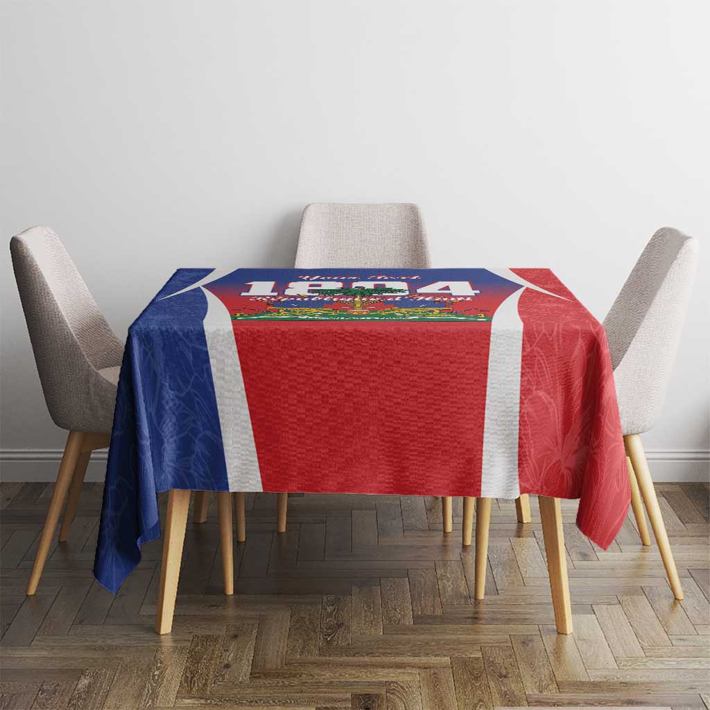 Personalized Haiti 1804 Tablecloth Happy 221st Independence Anniversary - Wonder Print Shop