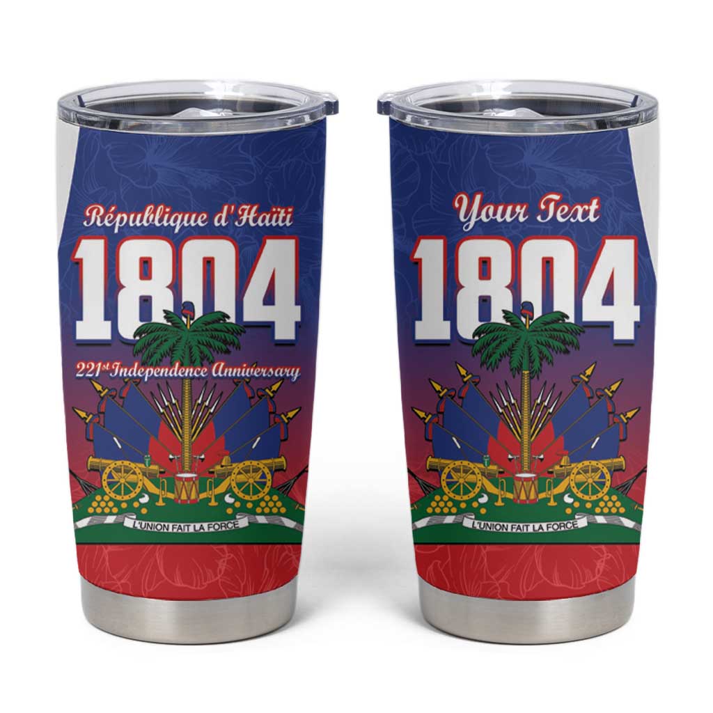Personalized Haiti 1804 Tumbler Cup Happy 221st Independence Anniversary - Wonder Print Shop