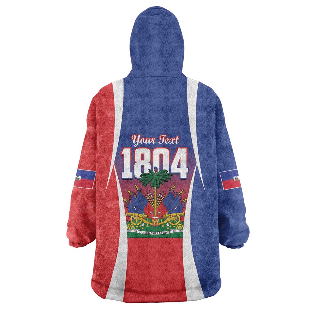 Personalized Haiti 1804 Wearable Blanket Hoodie Happy Ayiti Independence Day LT14
