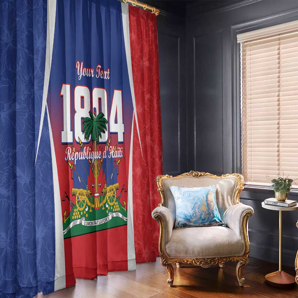 Personalized Haiti 1804 Window Curtain Happy 221st Independence Anniversary - Wonder Print Shop