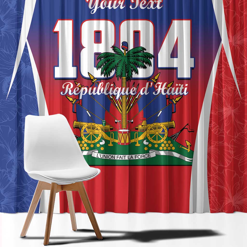 Personalized Haiti 1804 Window Curtain Happy 221st Independence Anniversary - Wonder Print Shop
