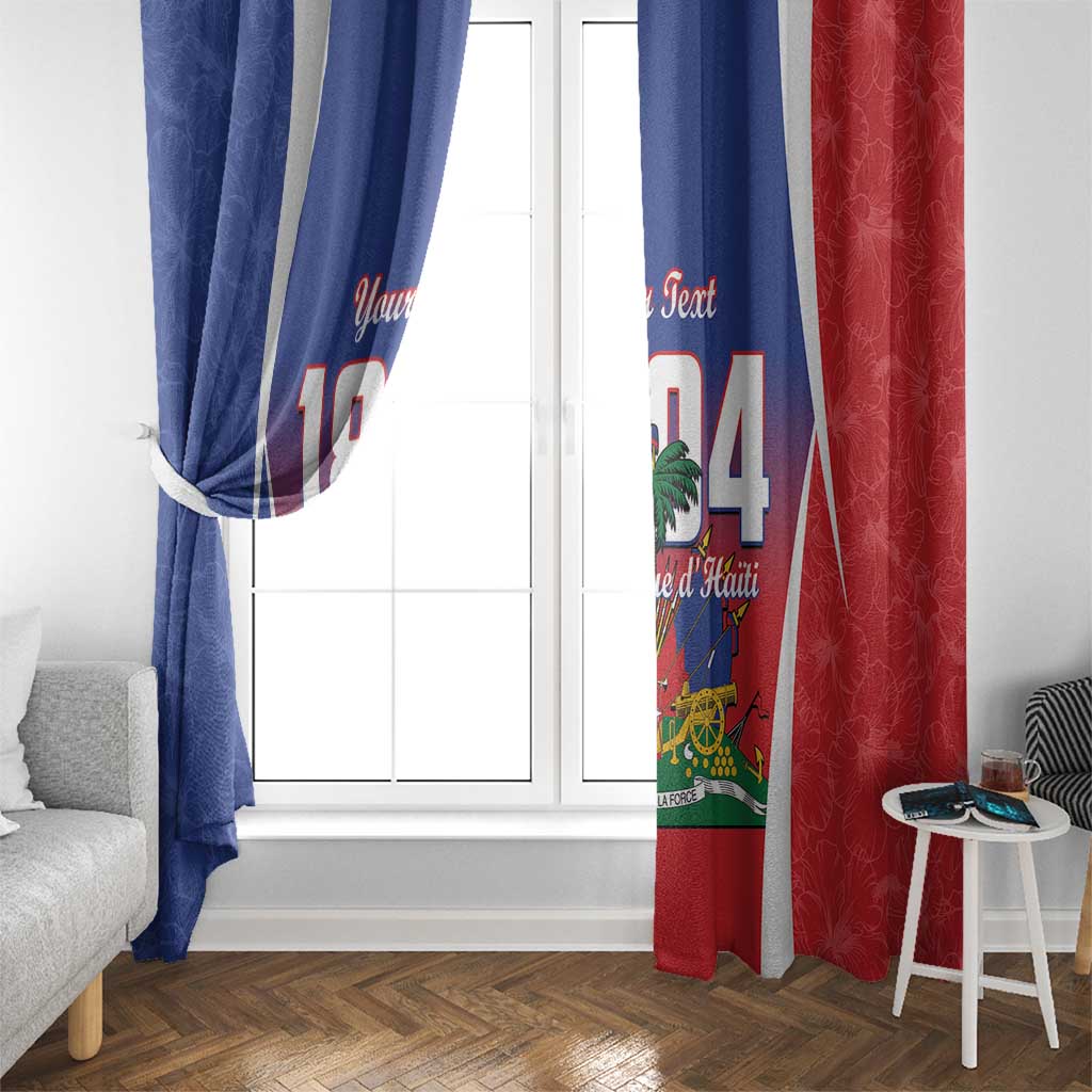 Personalized Haiti 1804 Window Curtain Happy 221st Independence Anniversary - Wonder Print Shop