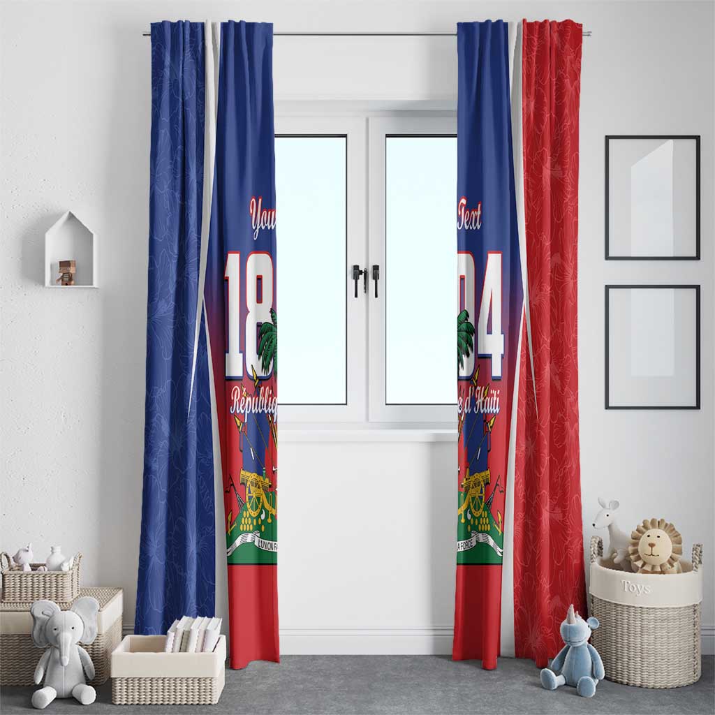 Personalized Haiti 1804 Window Curtain Happy 221st Independence Anniversary - Wonder Print Shop