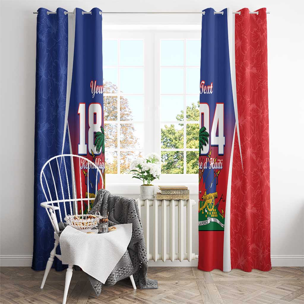Personalized Haiti 1804 Window Curtain Happy 221st Independence Anniversary - Wonder Print Shop