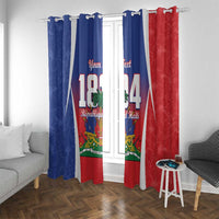 Personalized Haiti 1804 Window Curtain Happy 221st Independence Anniversary - Wonder Print Shop
