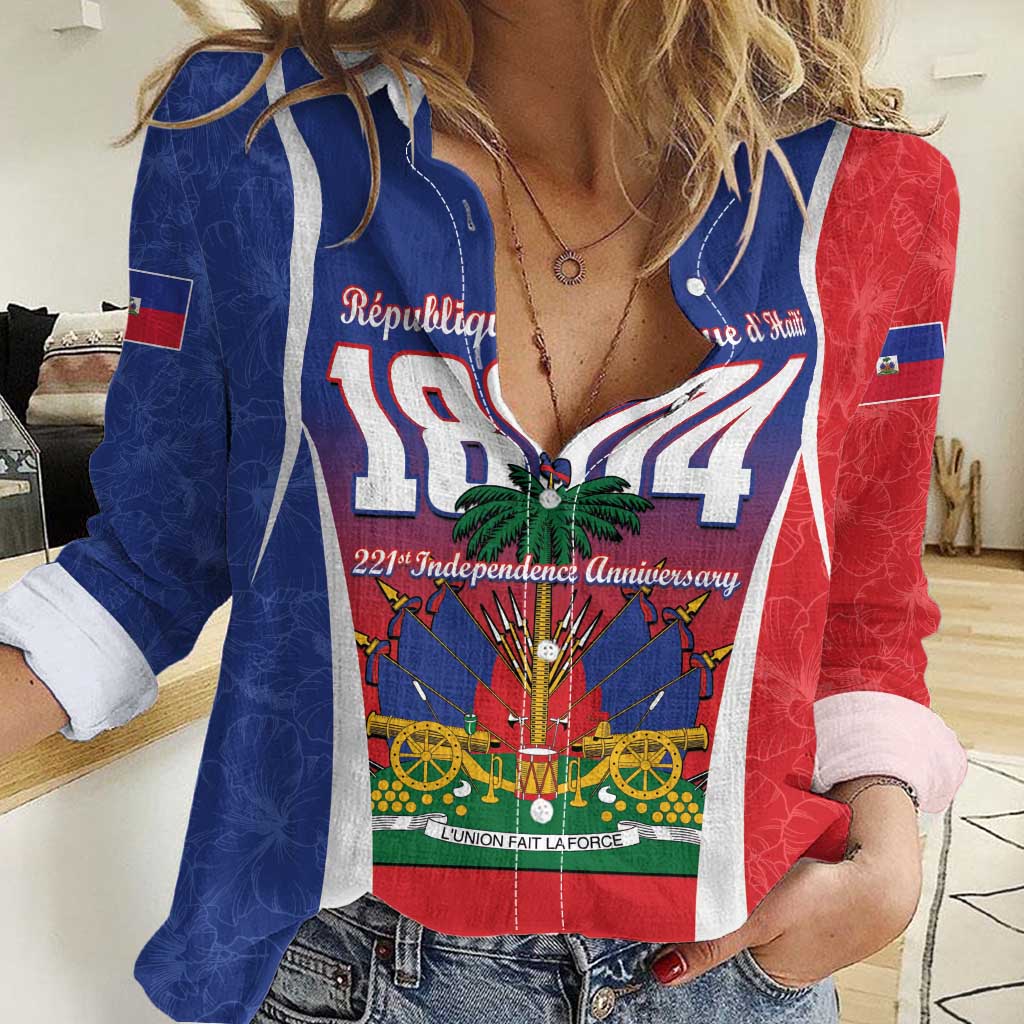 Personalized Haiti 1804 Women Casual Shirt Happy 221st Independence Anniversary - Wonder Print Shop