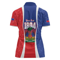 Personalized Haiti 1804 Women Polo Shirt Happy Ayiti Independence Day LT14