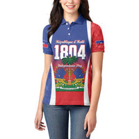 Personalized Haiti 1804 Women Polo Shirt Happy Ayiti Independence Day LT14