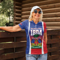 Personalized Haiti 1804 Women Polo Shirt Happy Ayiti Independence Day LT14