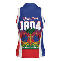 Personalized Haiti 1804 Women Sleeveless Polo Shirt Happy 221st Independence Anniversary - Wonder Print Shop