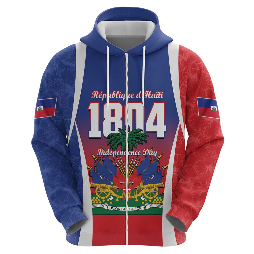 Personalized Haiti 1804 Zip Hoodie Happy Ayiti Independence Day LT14