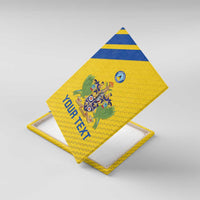 Custom Saint Lucia Football Canvas Wall Art 2025 Go Champions - Yellow Version