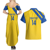 Custom Saint Lucia Football Couples Matching Summer Maxi Dress and Hawaiian Shirt 2025 Go Champions - Yellow Version