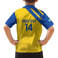 Custom Saint Lucia Football Family Matching Puletasi and Hawaiian Shirt 2025 Go Champions - Yellow Version