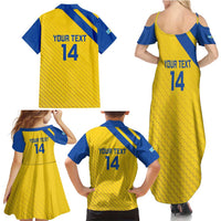Custom Saint Lucia Football Family Matching Summer Maxi Dress and Hawaiian Shirt 2025 Go Champions - Yellow Version