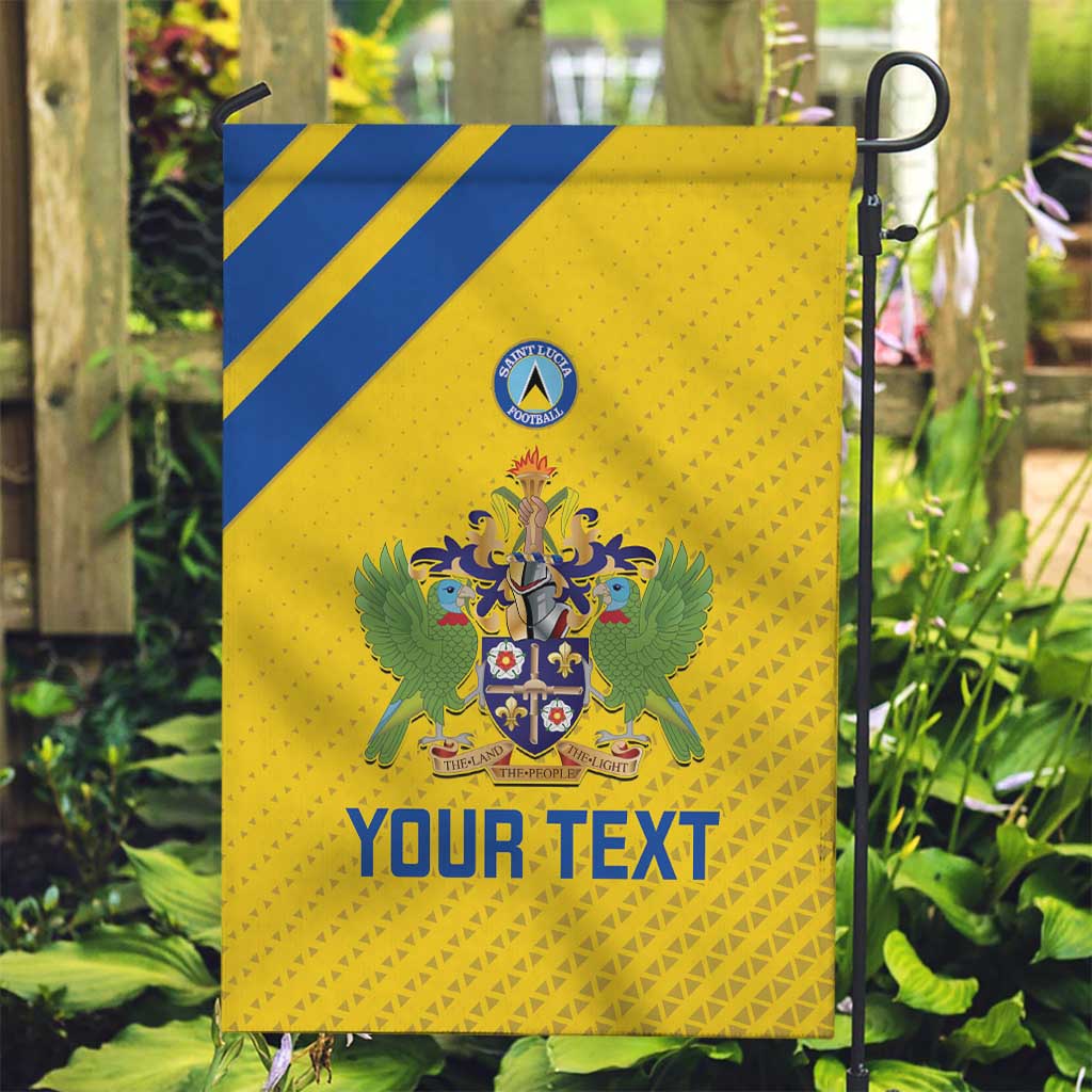Custom Saint Lucia Football Garden Flag 2025 Go Champions - Yellow Version