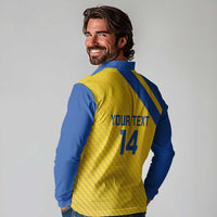 Custom Saint Lucia Football Long Sleeve Polo Shirt 2025 Go Champions - Yellow Version