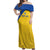 Custom Saint Lucia Football Off Shoulder Maxi Dress 2025 Go Champions - Yellow Version