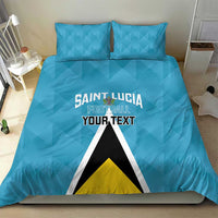 Custom Saint Lucia Football Bedding Set Flag Style