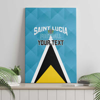 Custom Saint Lucia Football Canvas Wall Art Flag Style