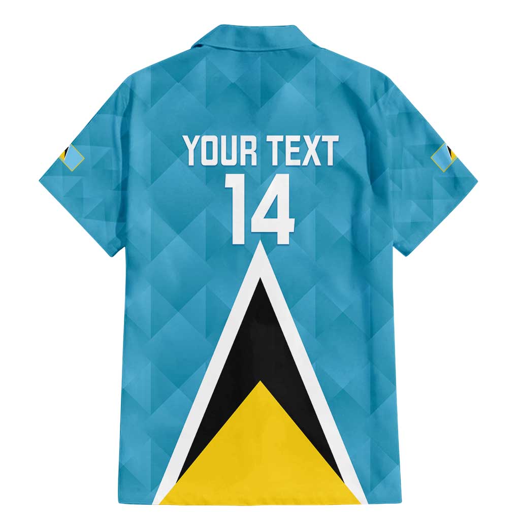 Custom Saint Lucia Football Family Matching Mermaid Dress and Hawaiian Shirt Flag Style