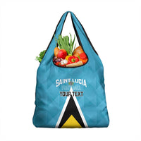 Custom Saint Lucia Football Grocery Bag Flag Style