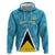 Custom Saint Lucia Football Hoodie Flag Style