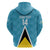 Custom Saint Lucia Football Hoodie Flag Style