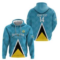 Custom Saint Lucia Football Hoodie Flag Style