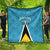 Custom Saint Lucia Football Quilt Flag Style