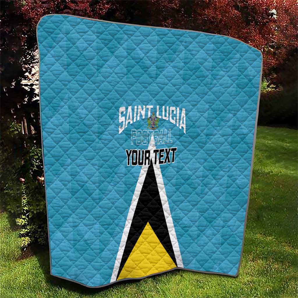 Custom Saint Lucia Football Quilt Flag Style
