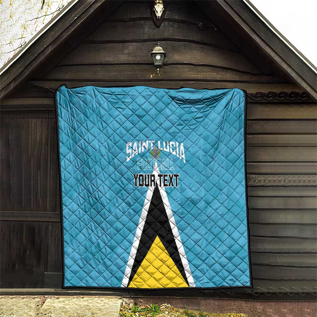 Custom Saint Lucia Football Quilt Flag Style