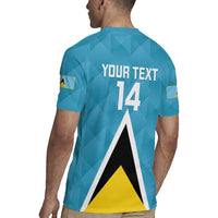 Custom Saint Lucia Football Rugby Jersey Flag Style