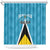 Custom Saint Lucia Football Shower Curtain Flag Style
