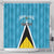 Custom Saint Lucia Football Shower Curtain Flag Style