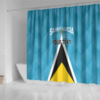 Custom Saint Lucia Football Shower Curtain Flag Style
