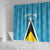 Custom Saint Lucia Football Shower Curtain Flag Style