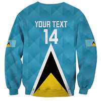 Custom Saint Lucia Football Sweatshirt Flag Style