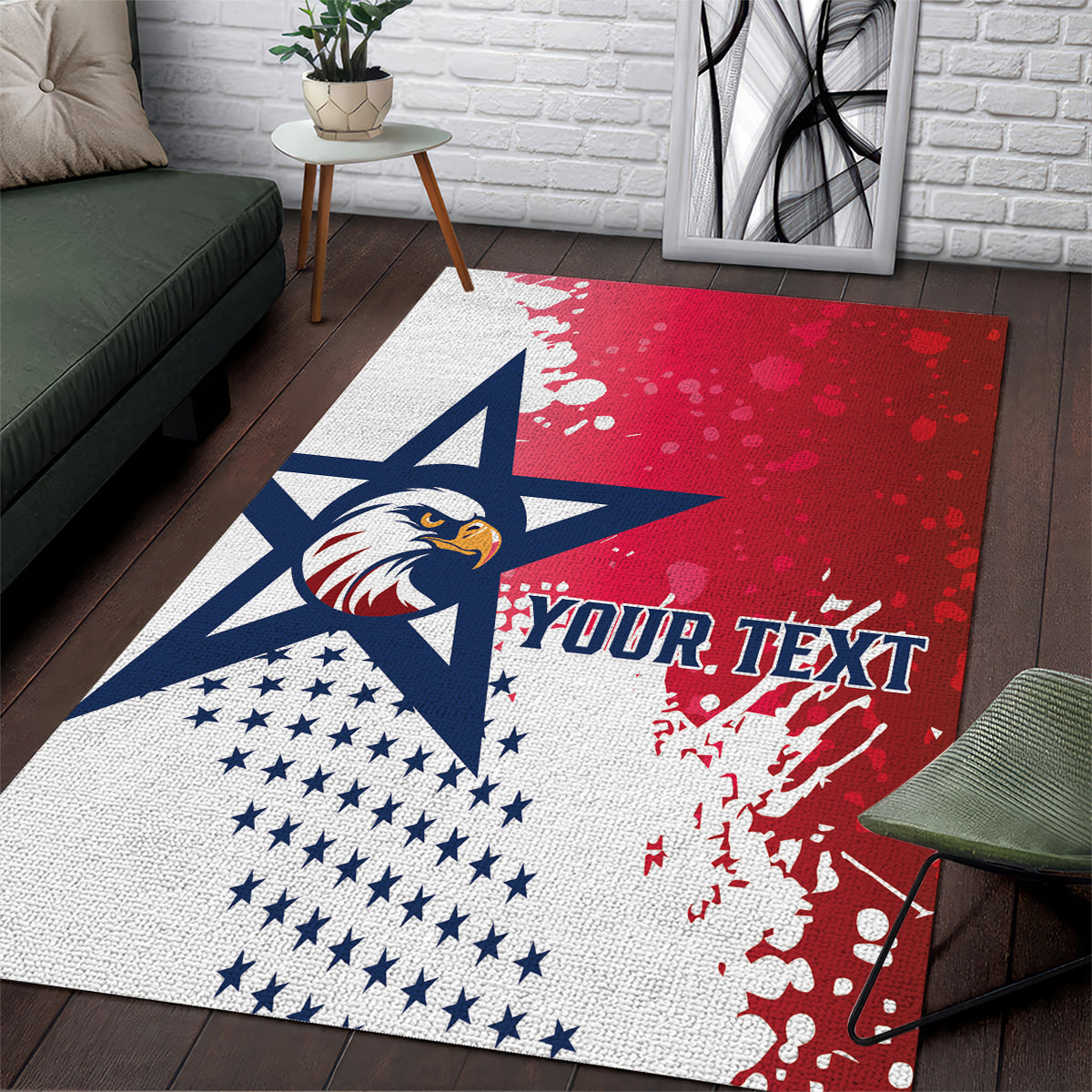 Custom United States Rugby Area Rug 2024 Pacific Go Eagles - Wonder Print Shop