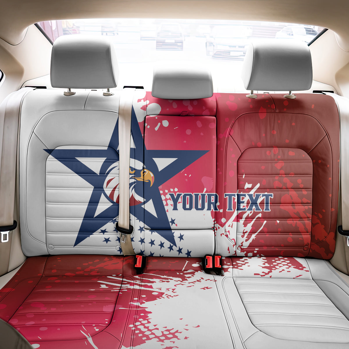 Custom United States Rugby Back Car Seat Cover 2024 Pacific Go Eagles - Wonder Print Shop