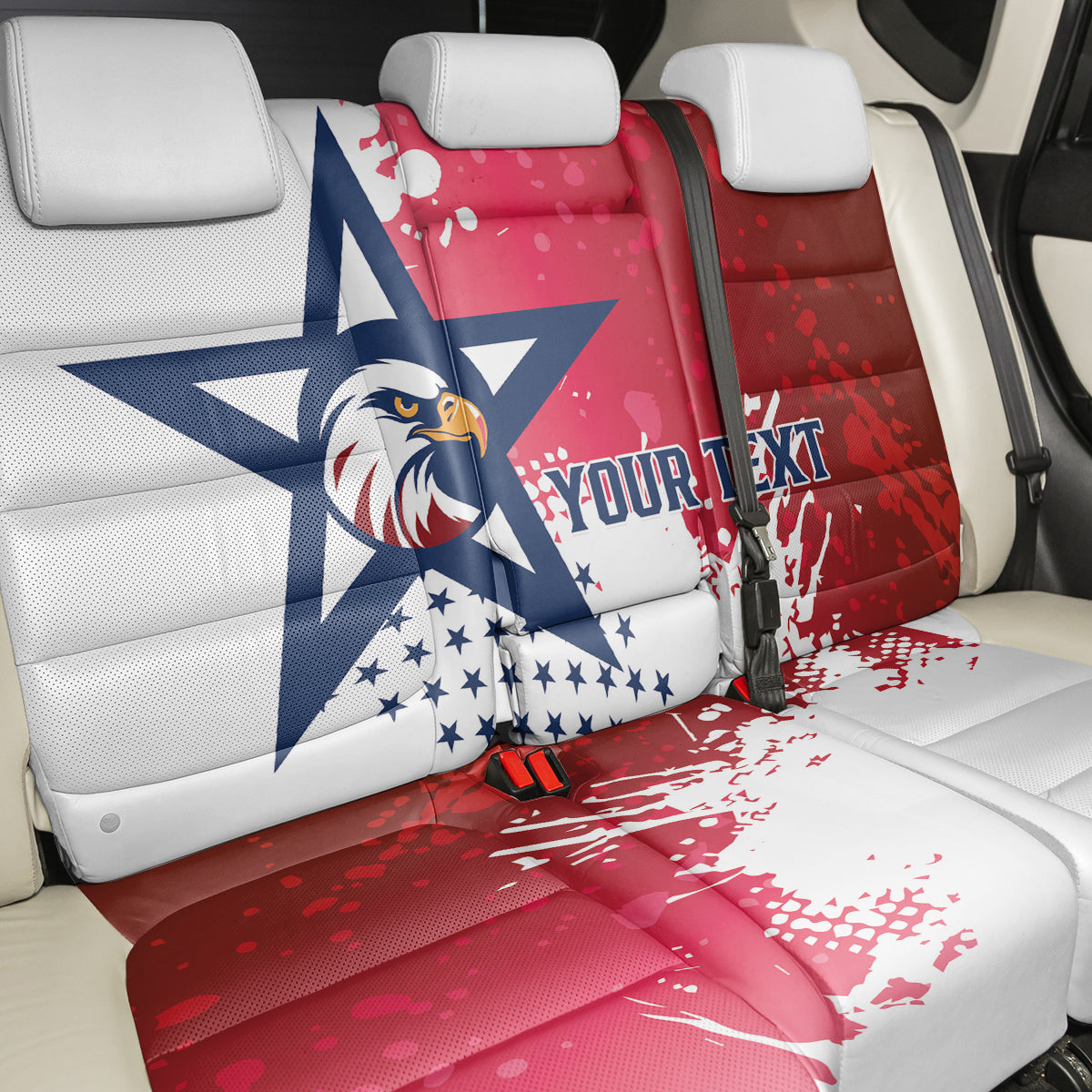 Custom United States Rugby Back Car Seat Cover 2024 Pacific Go Eagles - Wonder Print Shop