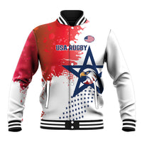 Custom United States Rugby Baseball Jacket 2024 Pacific Go Eagles - Wonder Print Shop